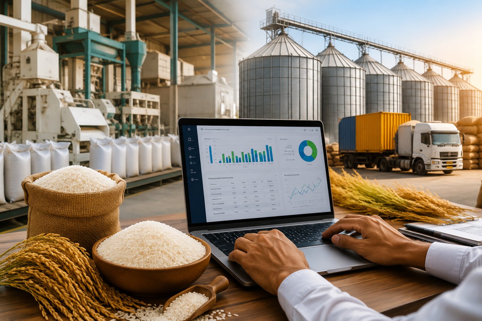ERP for Rice Mill Businesses in India: A Smart Digital Transformation for Modern Rice Manufacturers